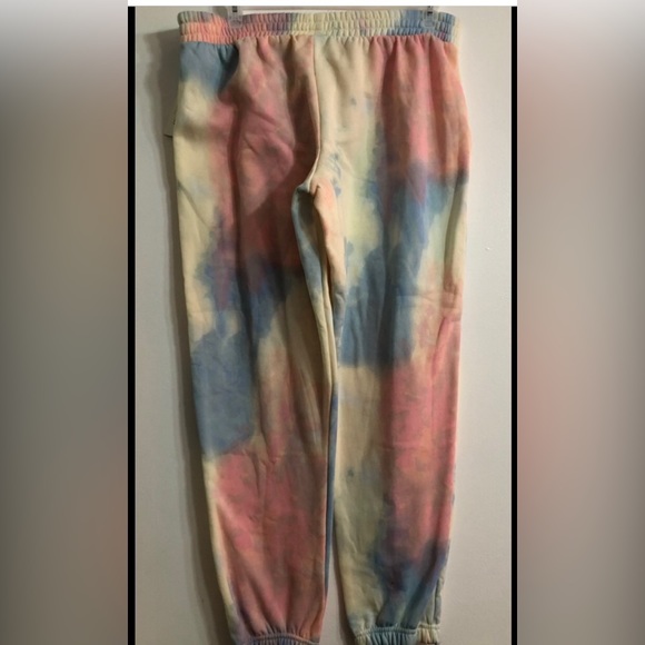Women’s tie dye jogger sweatpants pull on multi color pink blue yellow. 2XL - Picture 2 of 2